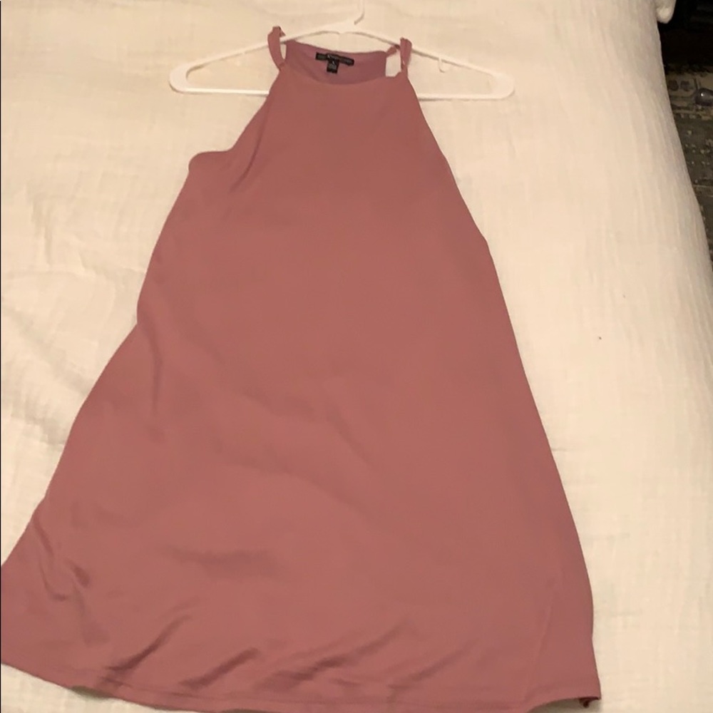 Simple mauve halter dress